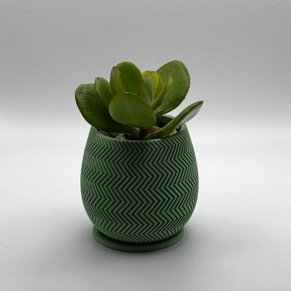 planter with zigzag pattern