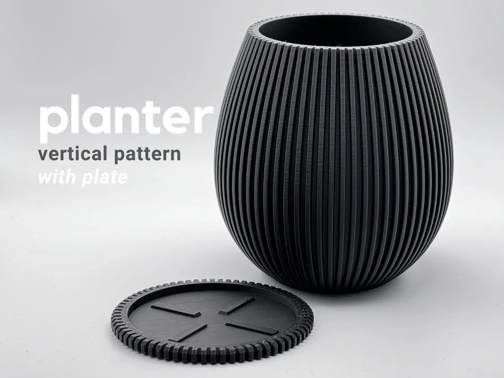 planter with vertical pattern