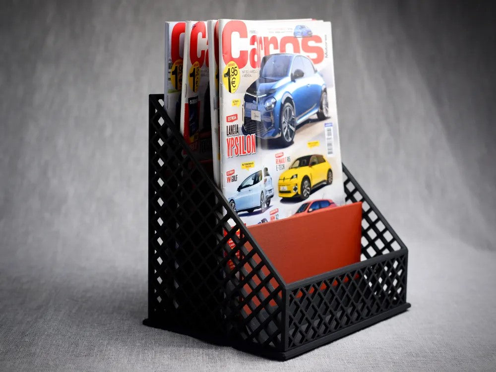 magazine rack · grid pattern