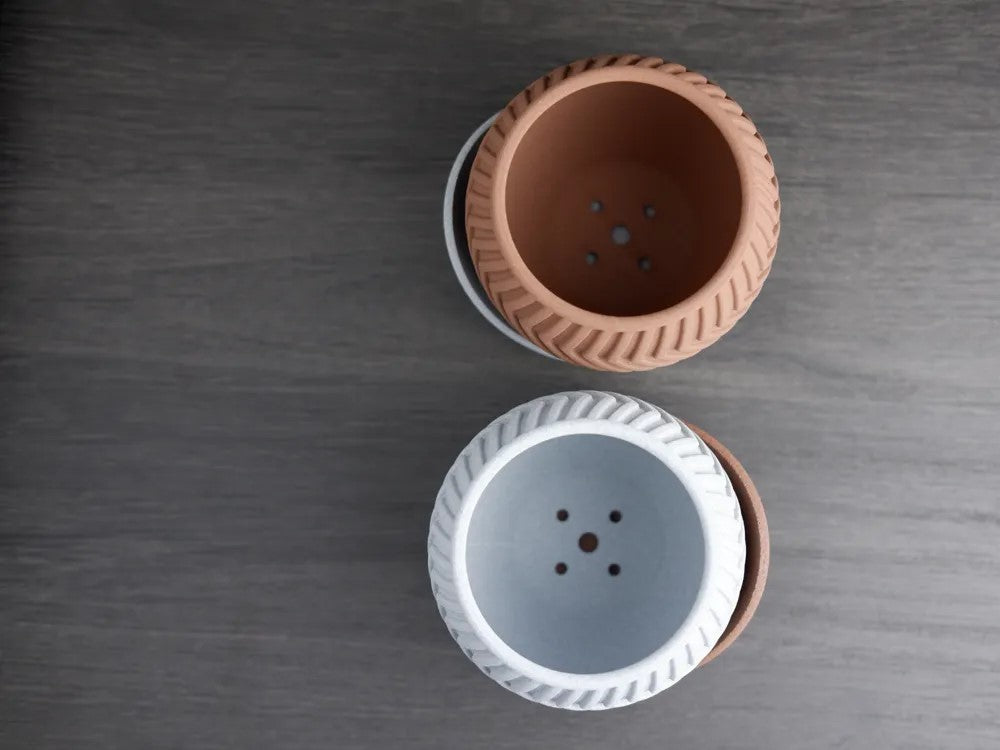 zig zag planter · wrap around plate