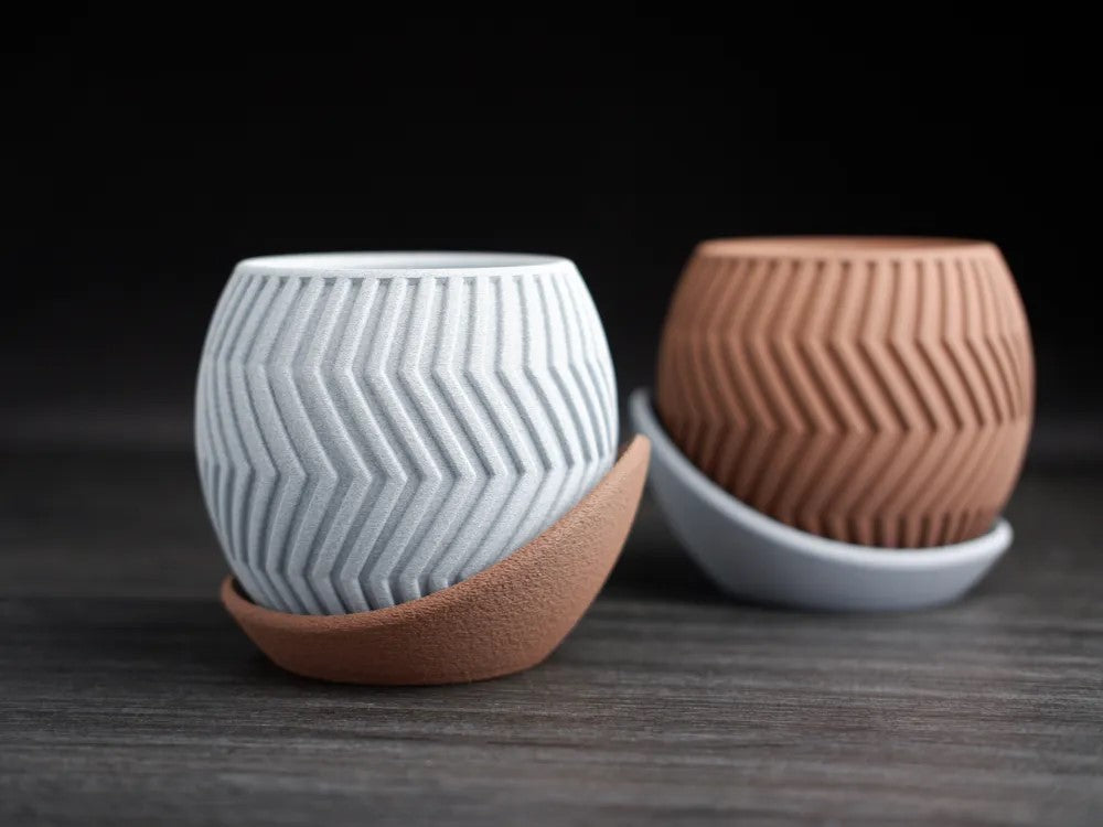 zig zag planter · wrap around plate