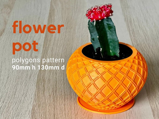 flower pot with polygons
