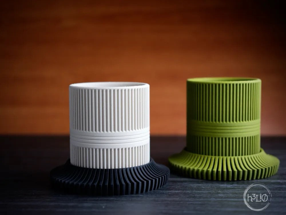 planter pot · ribbed plate