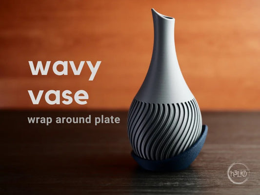 wavy vase · wrap around plate